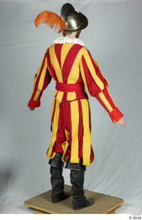 Photos Medieval Guard in cloth armor 4 Medieval clothing Medieval soldier a poses striped suit whole body 0006.jpg